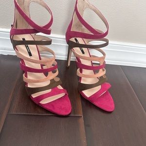 NEW Zara multicolor strappy heels